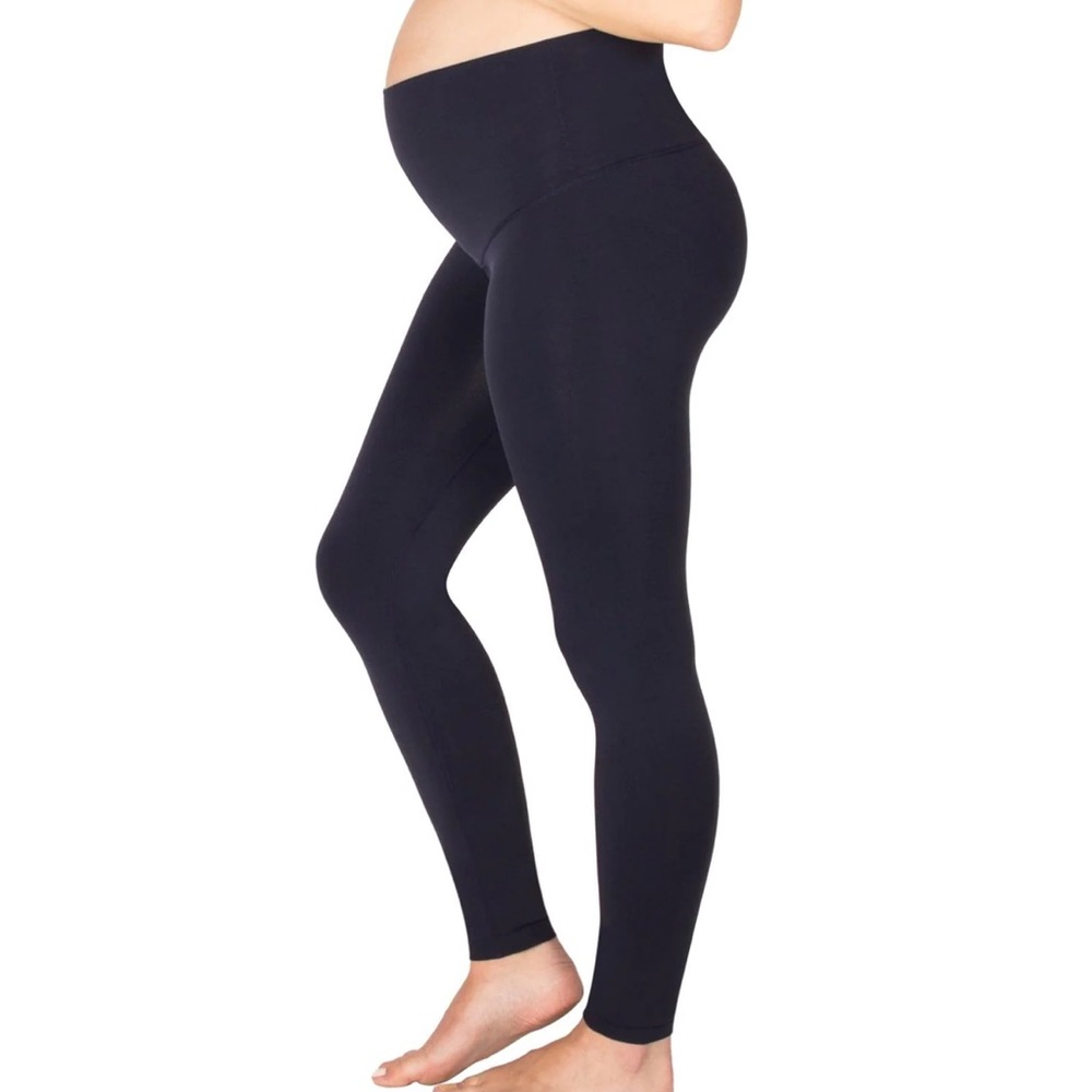 Black seamless maternity leggings size L